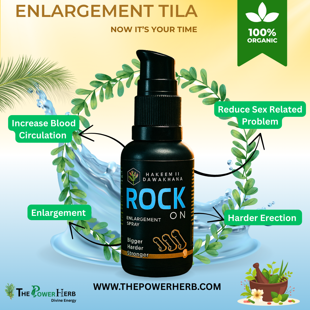 Rock On Enlargement Oil for Men – Ayurvedic Massage Oil for Bigger, Harder & Stronger Performance | Hakeem Ji Dawakhana | THE POWER HERB