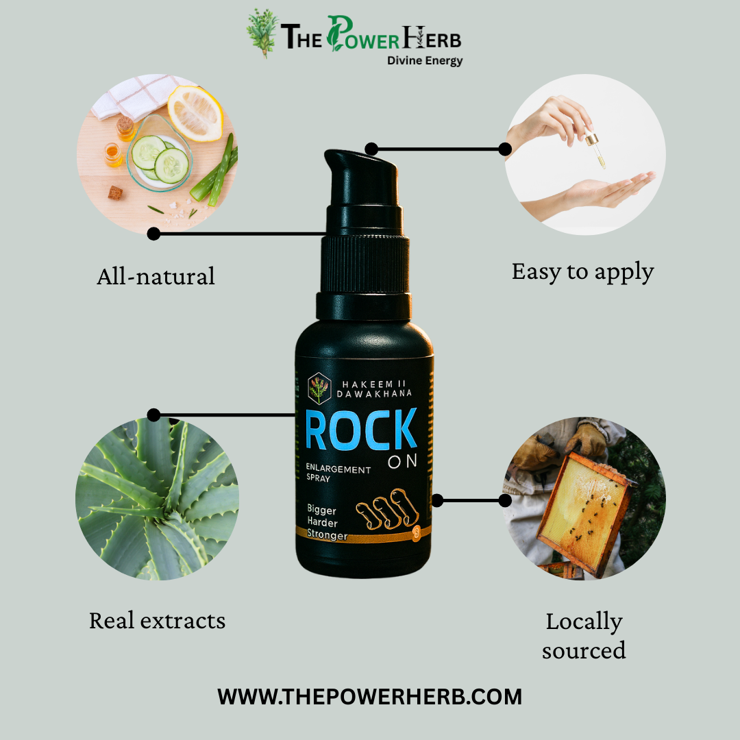 Rock On Enlargement Oil for Men – Ayurvedic Massage Oil for Bigger, Harder & Stronger Performance | Hakeem Ji Dawakhana | THE POWER HERB